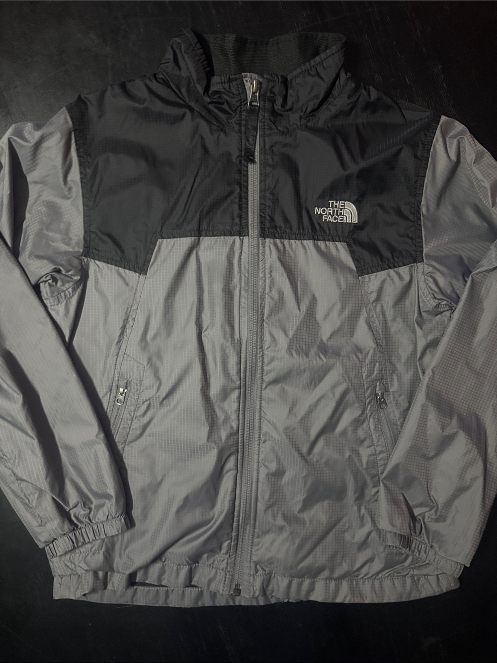 The North Face Black and Gray Kids Windbreaker Jacket